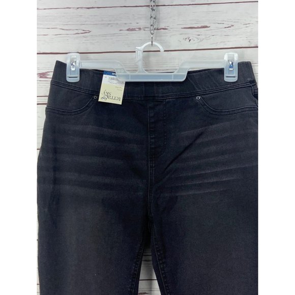 Terra and Sky Women's Plus Size Skinny High Rise Jeggings Washed Black Size 3x(2 - Picture 3 of 6